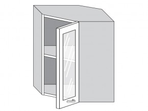1.60.3у Шкаф настенный (h=720) угловой на 600мм со стекл. дверцей в Сухом Логу - suhoj-log.магазин96.com | фото