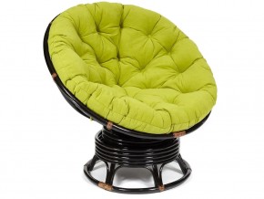 Кресло-качалка Papasan w 23/01 B с подушкой Antique brown, флок Олива в Сухом Логу - suhoj-log.магазин96.com | фото