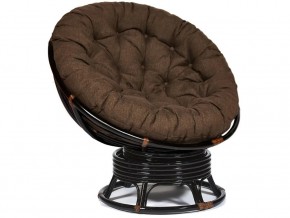 Кресло-качалка Papasan w 23/01 B с подушкой Antique brown, ткань Коричневый в Сухом Логу - suhoj-log.магазин96.com | фото