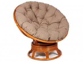 Кресло-качалка Papasan w 23/01 B с подушкой Cognac, экошерсть Коричневый в Сухом Логу - suhoj-log.магазин96.com | фото