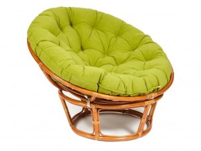 Кресло Papasan 23/01 W с подушкой Cognac, флок Олива в Сухом Логу - suhoj-log.магазин96.com | фото