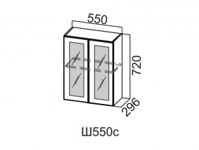 Ш550с/720 Шкаф навесной 550/720 (со стеклом) в Сухом Логу - suhoj-log.магазин96.com | фото