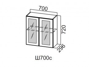 Ш700с/720 Шкаф навесной 700/720 (со стеклом) в Сухом Логу - suhoj-log.магазин96.com | фото