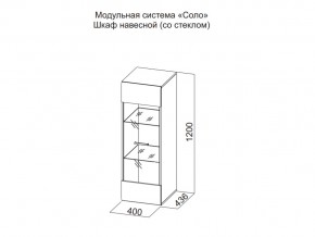 Шкаф навесной (со стеклом) в Сухом Логу - suhoj-log.магазин96.com | фото