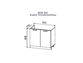 Шкаф нижний ДСМ800 под мойку в Сухом Логу - suhoj-log.магазин96.com | фото