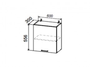 Шкаф верхний ДП600 с 1ой дверкой в Сухом Логу - suhoj-log.магазин96.com | фото